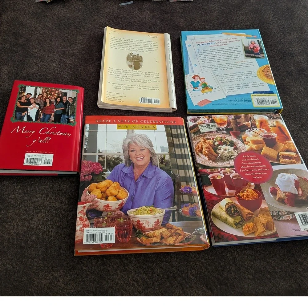 Paula Deen Cookbook Lot 5 Southern Cooking Celebrates Friends Christmas Savannah